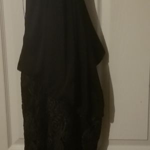 Black one shoulder cocktail dress